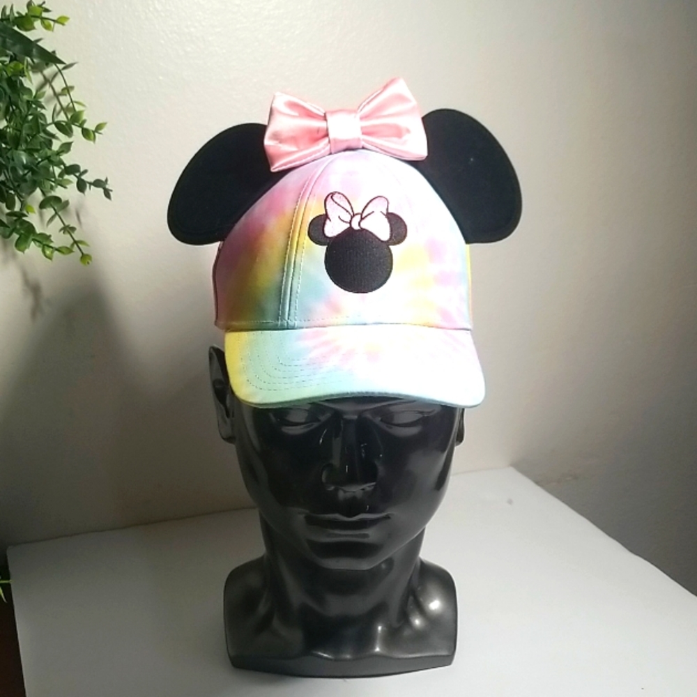 Disney Minnie Mouse Tie Dye 3D Ears Hat with Bow